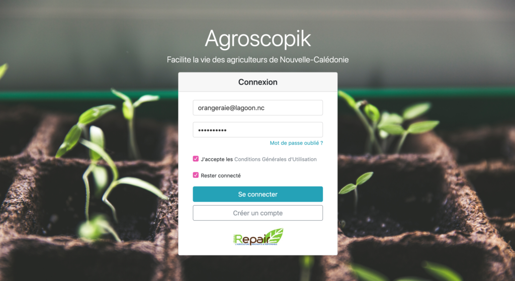 Page d'accueil Agroscopik